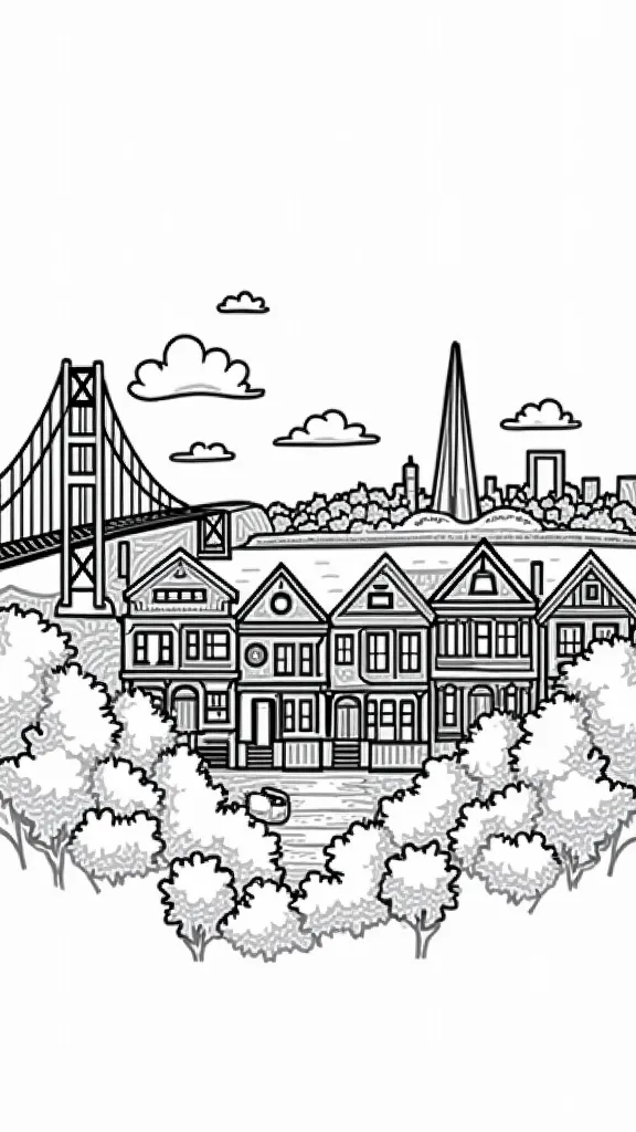 coloring pages san francisco